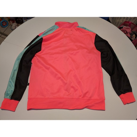 Vintage Encrypted Womens Pink Striped Color block Track Suit Size XL Drippin - Picture 5 of 16